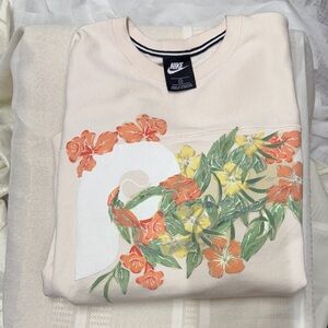 Phillies One of a Kind Nike Cream Sweatshirt with Floral Appliqué
